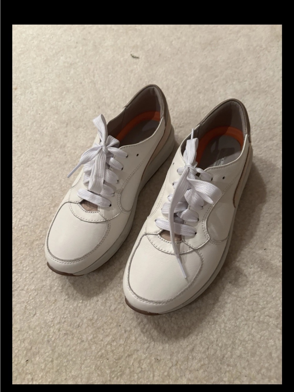 Men's White Leather Casual Sneakers
